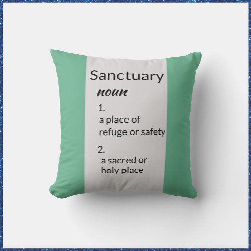 ColorBlock Blue Green Home Definition Throw Pillow