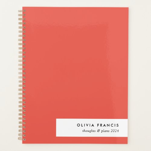 Colorblock Bold Red Modern Minimalist Simple 2024 Planner