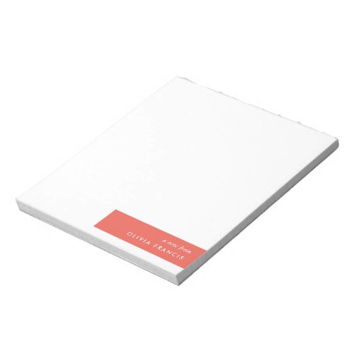 Colorblock Bold Red Modern Minimalist Simple Notepad