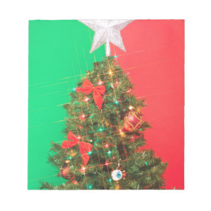 colorblock christmas tree notepad