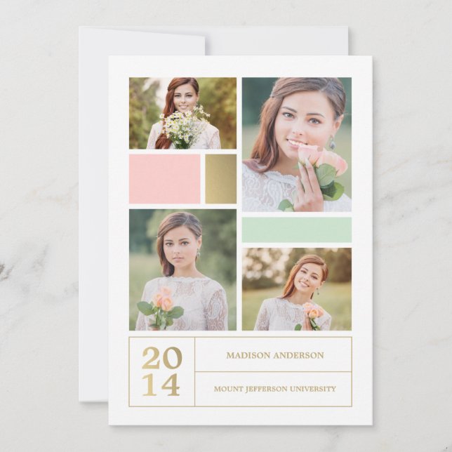 Colorblock  | Graduation Party Invitation (Front)