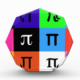 colorblock happy pi day acrylic award