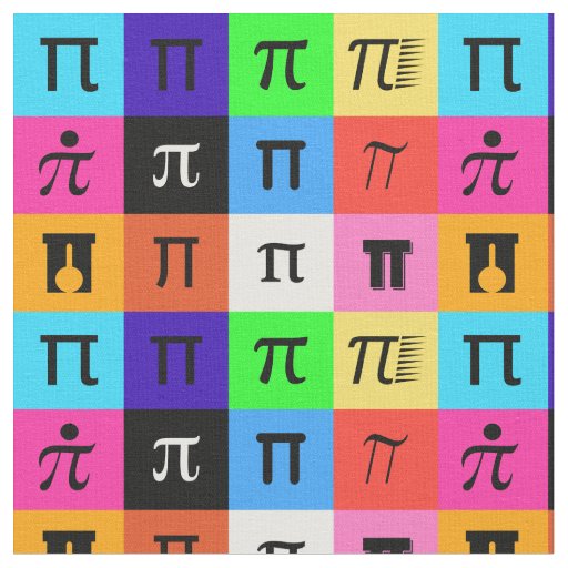 colorblock happy pi day fabric