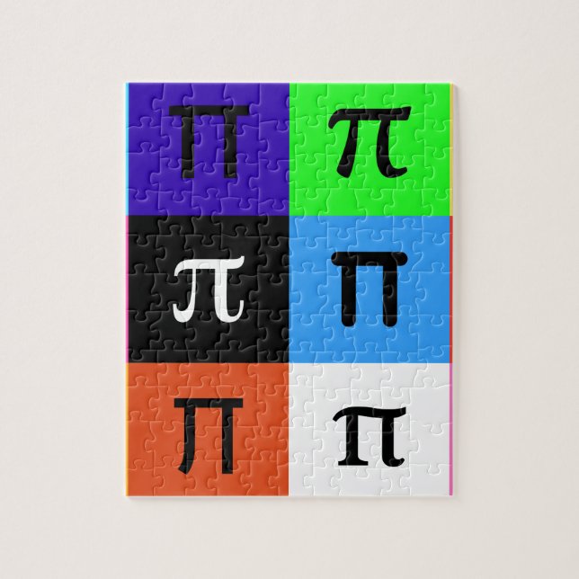 colorblock happy pi day jigsaw puzzle (Vertical)