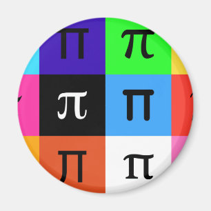 colorblock happy pi day magnet