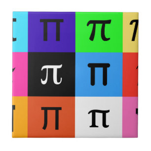 colorblock happy pi day tile