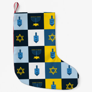 colorblock hebrew hanukkah small christmas stocking