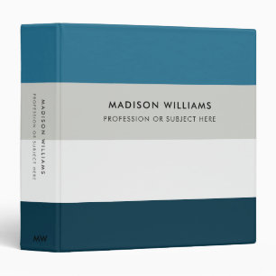 Colorblock Horizontal Stripe 3 Ring Binder