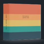 Colorblock Horizontal Striped Colorful Monogram 3 Ring Binder<br><div class="desc">Add a splash of color to your accessories with our "Colorblock Horizontal Striped Colorful Monogram" collection. Ideal for phone cases,  electronics,  sports gear,  and more,  this vibrant design features bold color blocks and eye-catching horizontal stripes,  personalized with your monogram for a unique and stylish touch.</div>