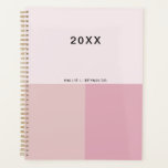 Colorblock Monogram Blush Pastel Pale Pink Planner<br><div class="desc">Modern weekly monthly planner. Set in modern color blocks of blush, pastel and pale pink. Its undated layout gives the flexibility to start anytime of the year.</div>