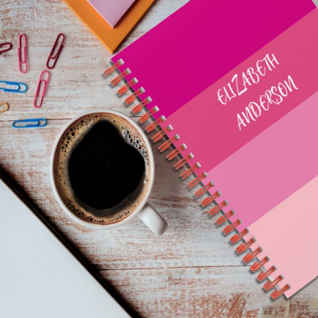 Colorblock Pink Horizontal Stripe Notebook (Creator Uploaded)