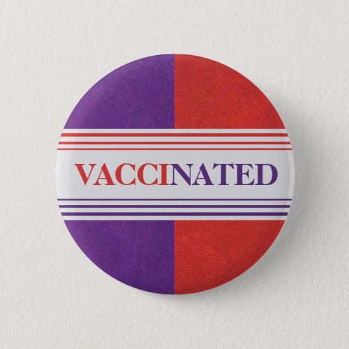 Colorblock Vaccinated Button Red and Purple