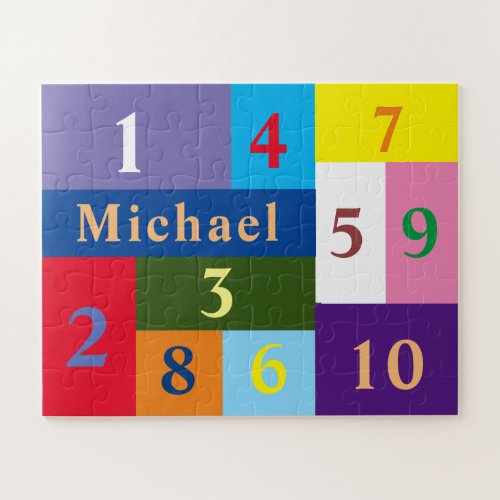 ColorBlocks  Name  Numbers 16x20 Oversized Pcs Jigsaw Puzzle
