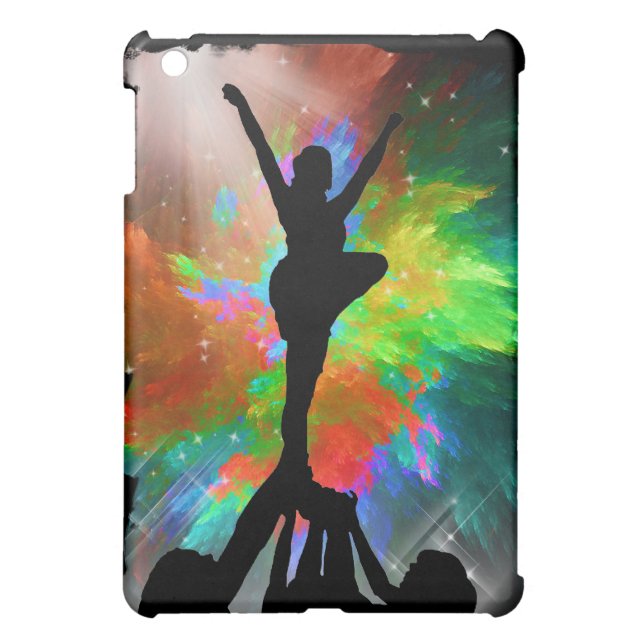 Colorburst Background with Cheerleraders iPad Mini Case (Back)