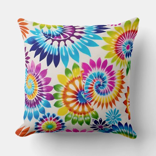 Colorburst Comfort Tie_Dye Throw Pillow