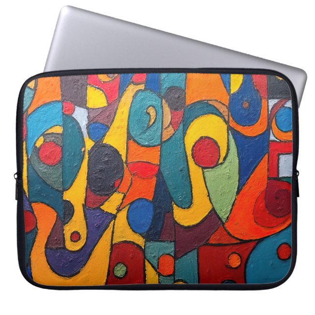 Colorcube 1 Colorful Cubism Laptop Case (Front)