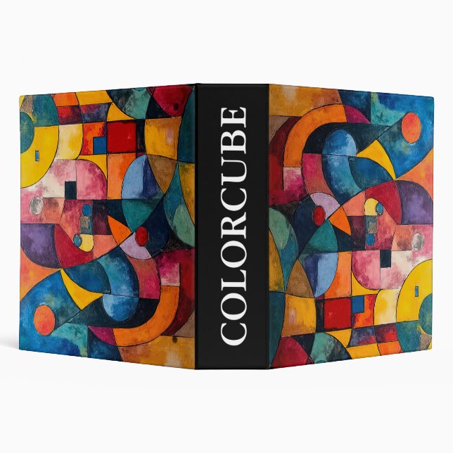 Colorcube 3 Colorful Cubism Binder (Background)