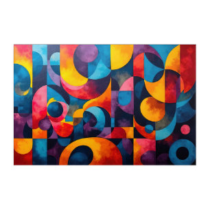 Colorcube 6 Colorful Cubism Acrylic Wall Art