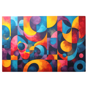 Colorcube 6 Colorful Cubism Metal Wall Art
