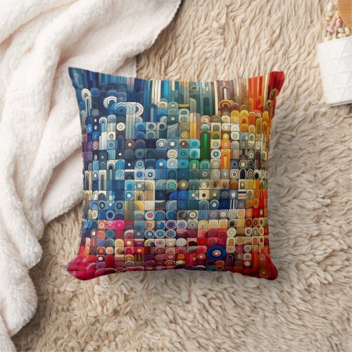 ColorCubes Throw Pillow