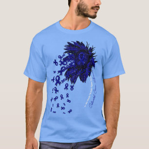 Colorectal Awareness sunflower nobody fights alone T-Shirt