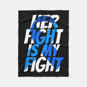 Colorectal Blue Ribbon Colon Cancer Awareness Shir Fleece Blanket