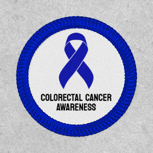 Colorectal Cancer Awareness Blue Ribbon Patch