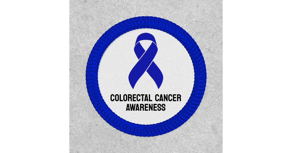 Colorectal Cancer Awareness Blue Ribbon Patch | Zazzle