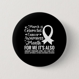 Colorectal Cancer Awareness Month Colon Cancer Sur Button