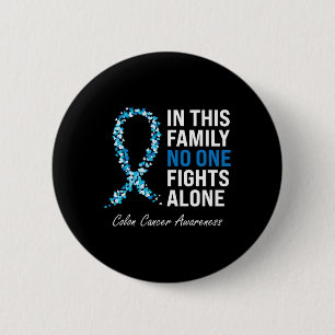 Colorectal Cancer Colon Cancer Blue Ribbon Button