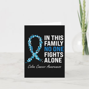 Colorectal Cancer Colon Cancer Blue Ribbon  Card