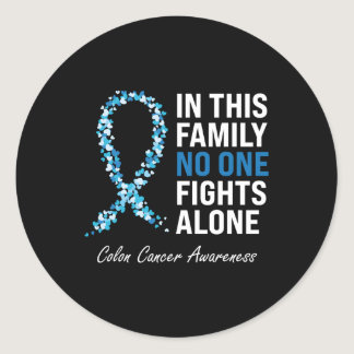Colorectal Cancer Colon Cancer Blue Ribbon Classic Round Sticker