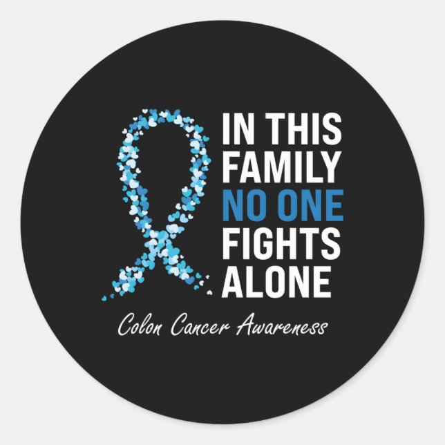 Colorectal Cancer Colon Cancer Blue Ribbon Classic Round Sticker (Front)