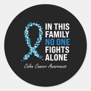 Colorectal Cancer Colon Cancer Blue Ribbon Classic Round Sticker
