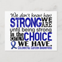 Colorectal Cancer How Strong We Are Postcard