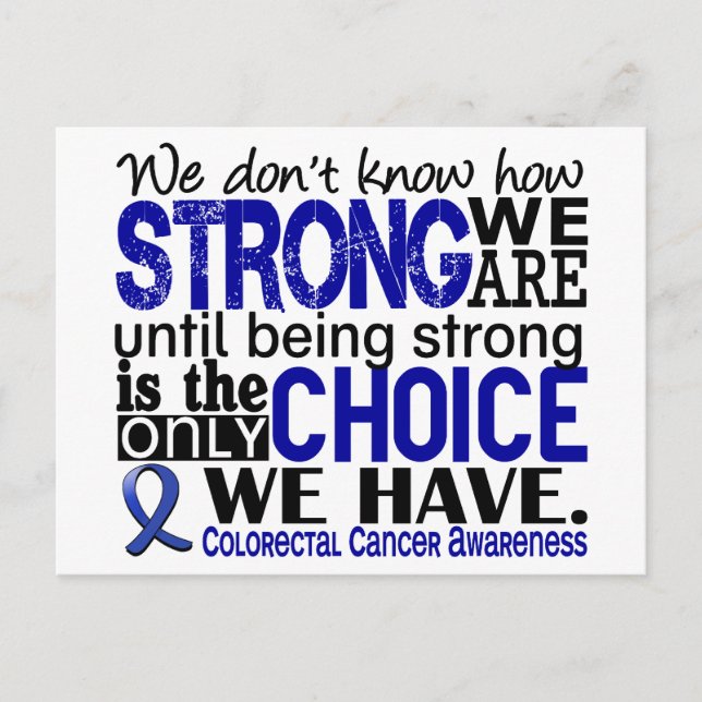 Colorectal Cancer How Strong We Are Postcard (Front)