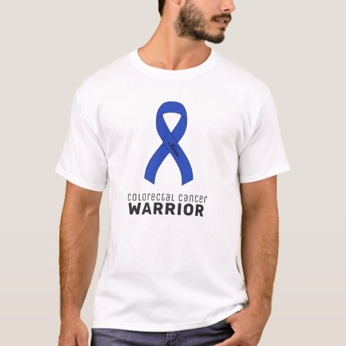 Colorectal Cancer Ribbon White Mens T_Shirt