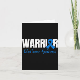 Colorectal cancer warrior colon cancer awareness  card