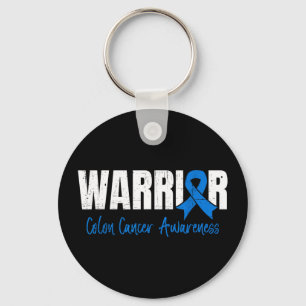 Colorectal cancer warrior colon cancer awareness keychain