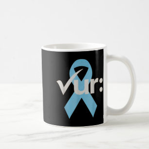Colorectal colon cancer awareness blue ribbon coffee mug