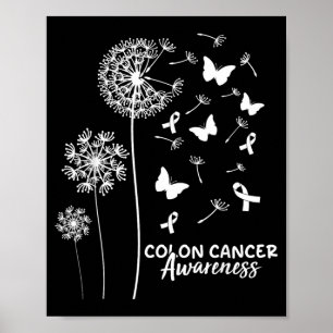 Colorectal Colon Cancer Awareness Colonoscopy Blue Poster