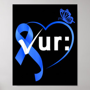 Colorectal colon cancer awareness month check poster