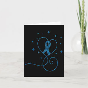 Colorectal Heart Blue Ribbon Colon Cancer Card