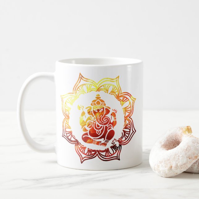 Colored 13 Meditation Coffee Mug (With Donut)