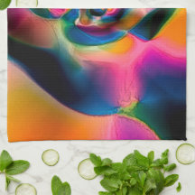 Colored abstract twisted lines in light sculpture