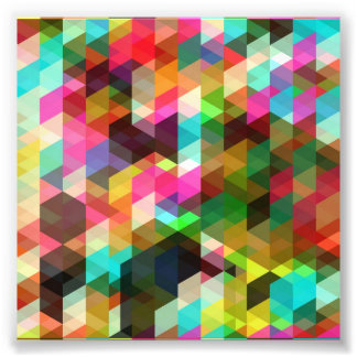 Colored-Abstract-Vector-Art COLORFUL TRIANGLES SQU Photo Print