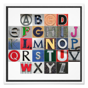 Colored Alphabet Photo Print