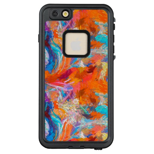 Colored art motif with abstract pil brush paint LifeProof FRĒ iPhone 6/6s plus case