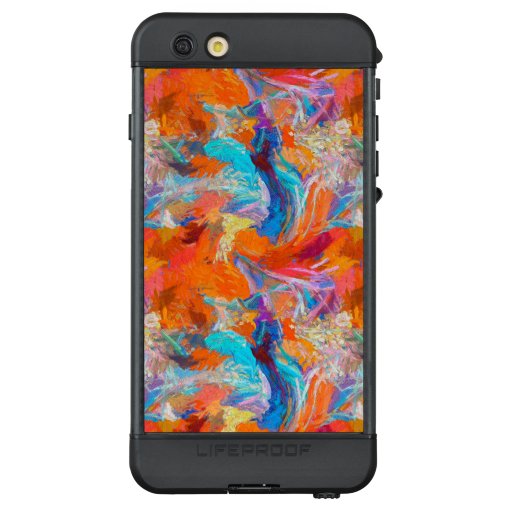 Colored art motif with abstract pil brush paint LifeProof NÜÜD iPhone 6s plus case