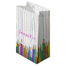 Colored Art Pencils Custom Gift Bag Back To School